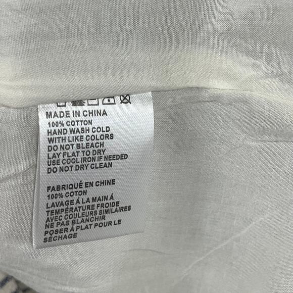 Ethereal By Paper Crane Cream Navy Striped Sleeveless Shift Dress Small - Picture 5 of 6